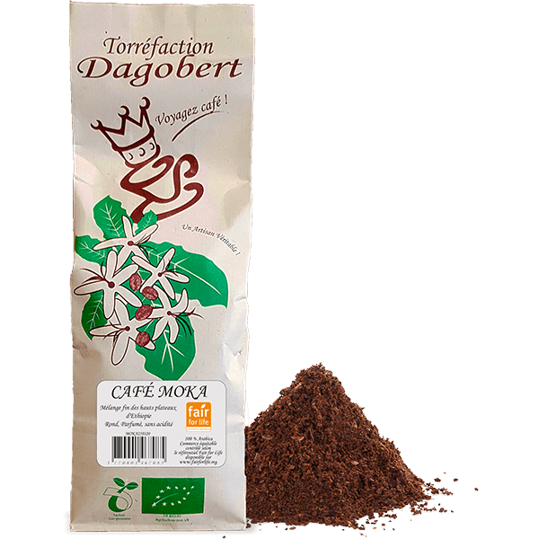 Les Cafés Dagobert -- Mélange café moka Guji 100% arabica, bio et équitable (origine Ethiopie) - 250 g