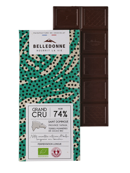 Belledonne -- Tablette noir 74% st domingue bio - 100 g
