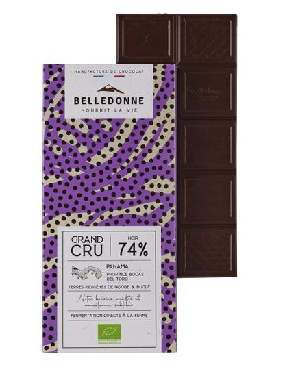 Belledonne -- Tablette noir 74% panama - 100 g