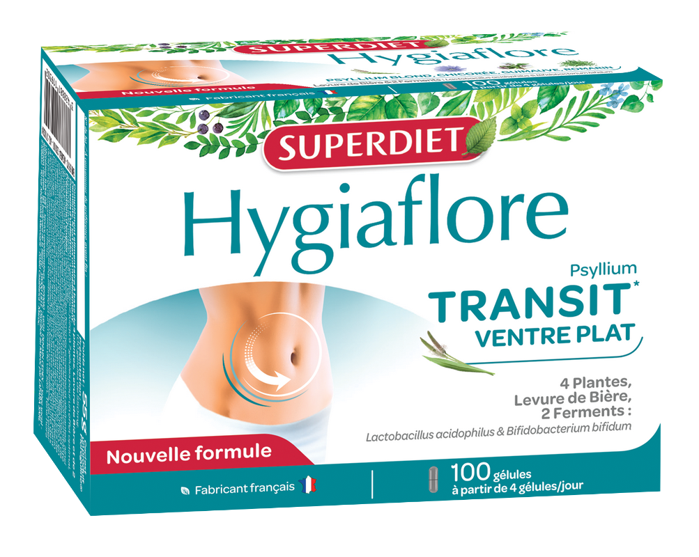 Hygiaflore ventre plat (psyllium, levure de bière et ferments lactiques) - 1