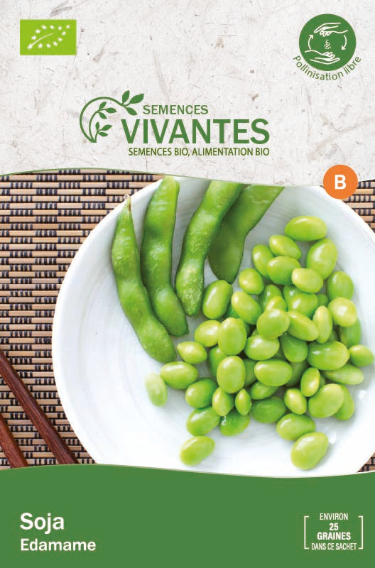 Semences Vivantes -- Soja edamame bio - Sachet de 25 graines