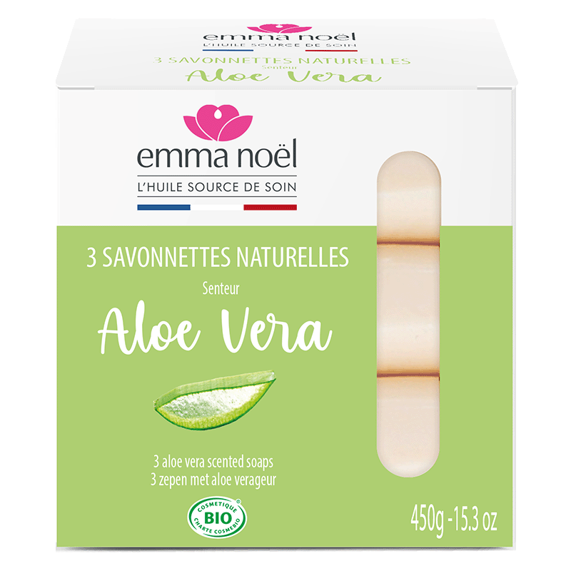 Emma Noël -- Savonnettes aloe vera bio - 3 x 150 g