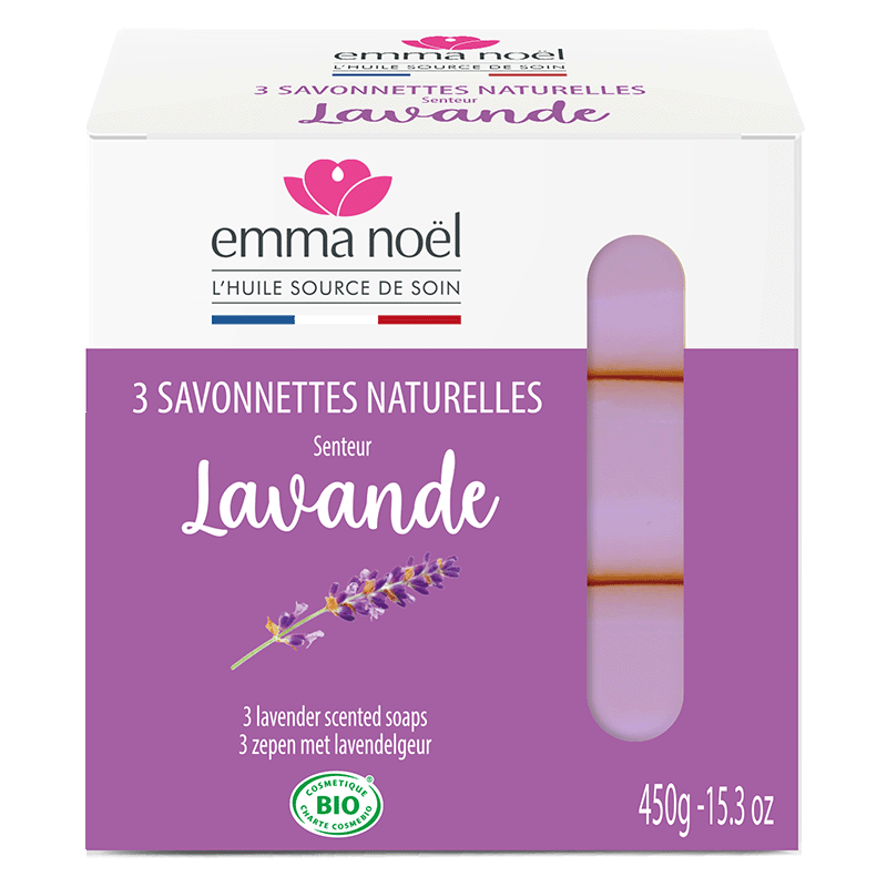 Emma Noël -- Savonnettes lavande bio - 3 x 150 g