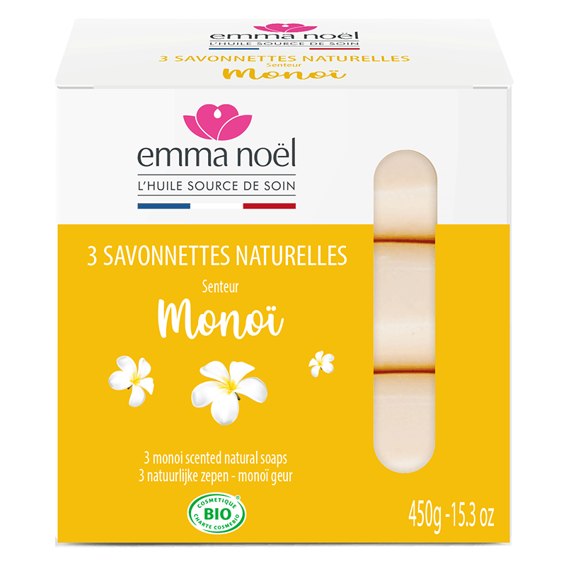 Emma Noël -- Savonnettes monoï bio - 3 x 150 g