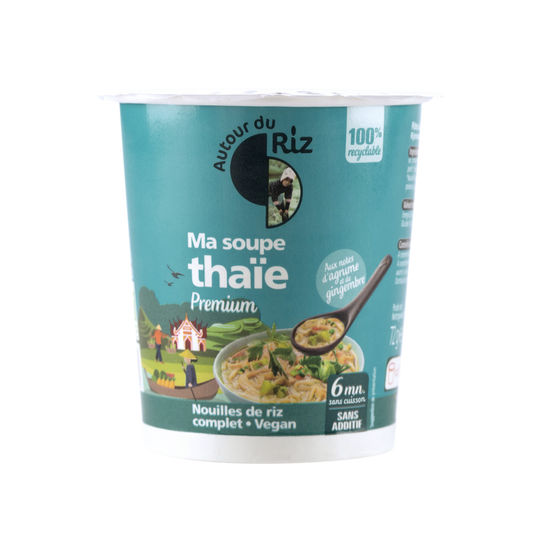 Autour Du Riz -- Cup veggie premium ma soupe thaïe bio - 72 g