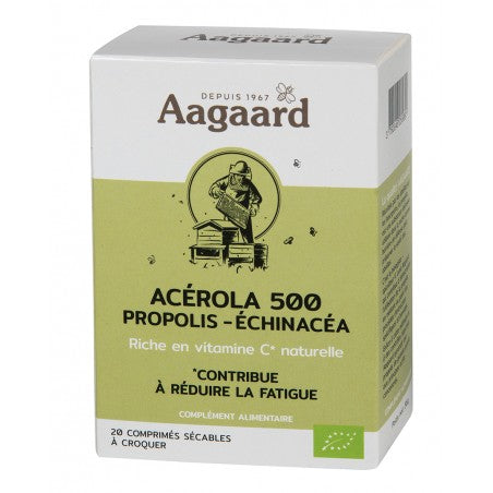 Aagaard -- Pastilles propolis, acerola et echinacéa - 20 pastilles sécables à croquer