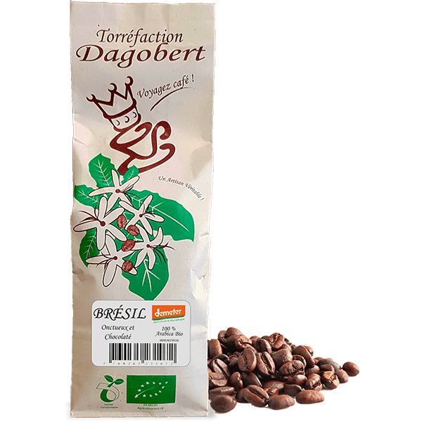 Les Cafés Dagobert -- Brésil demeter 100% arabica bio - grains (origine Brésil) - 250 g