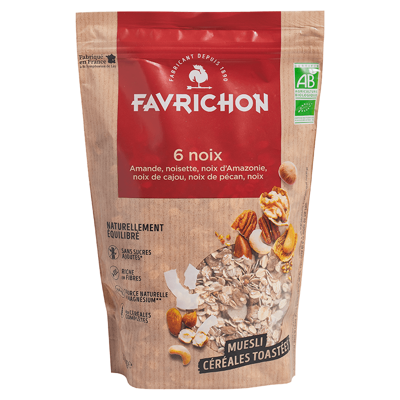 Favrichon -- Muesli céréales toastées 6 noix - 350 g