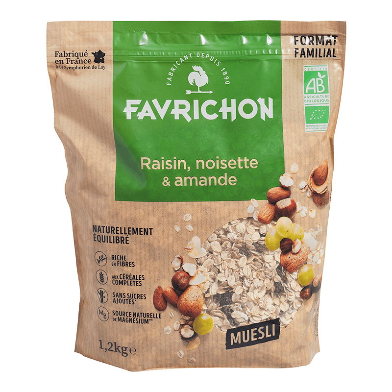 Favrichon -- Muesli raisin, noisette & amande - 1,2 kg